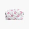 Punchiess White  Floral Makeup Bag In White