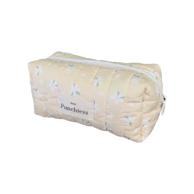 Punchiess Yellow Buttercream Blossom Makeup Bag