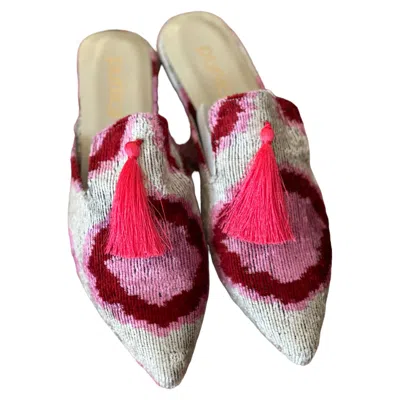 Punica Women's Pink / Purple Pink Ikat Velvet Mule In Pink/purple