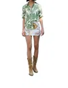 Punicana Chic Shirt In Green Leaf In Multi