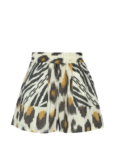 Punicana Leopard-print Shorts In 뉴트럴