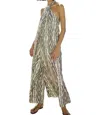 Punicana Nancy Jumpsuit In White/black Geometric In Multi