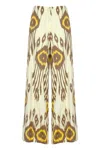 Punicana Palazzo Pant Side Slit In Brown-yellow Ethnic In Multi