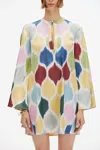 Punicana Plaj Dress In Multi Baklava Motif In Multi