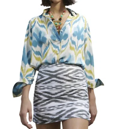 Punicana Tiri Skirt In White/black Geometric In Multi