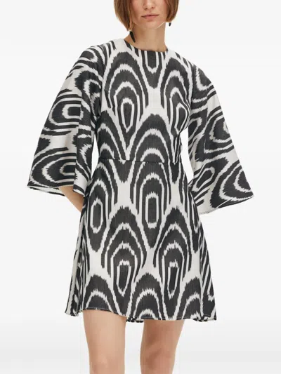 Punicana Wings Patterned Mini Dress In Multi