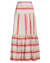 Punicana Woman Maxi Skirt Red Size M Viscose, Cotton In Red