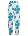 Punicana Woman Pants Turquoise Size M Silk, Cotton In Blue