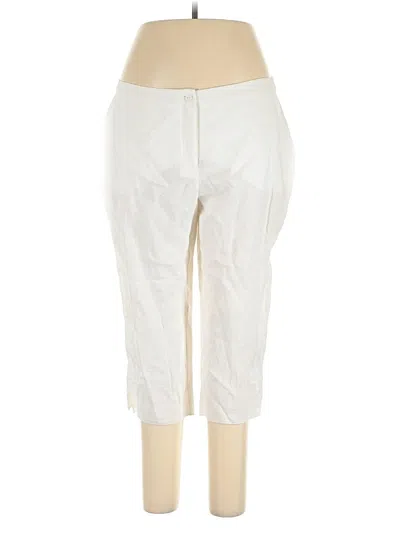 Pre-owned Punt Roma Linen Pants In White