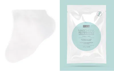 Pupa Milano Repairing Foot Mask By  For Unisex - 0.54 oz Mask In White