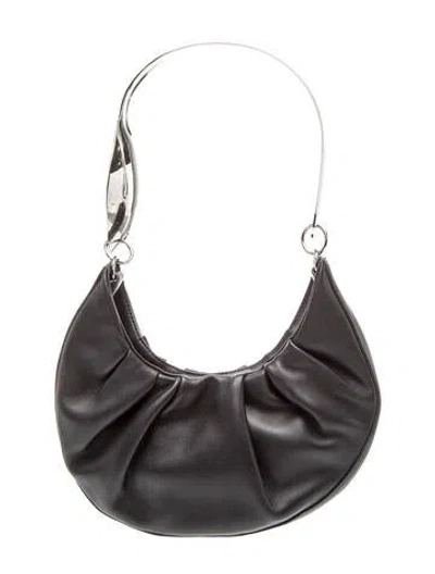 Pre-owned Puppets And Puppets Leather Top Handle Bag In Black
