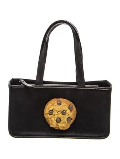 Pre-owned Puppets And Puppets Leather Top Handle Bag In Black