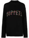 Puppets And Puppets Logo-embroidered Jumper In Black