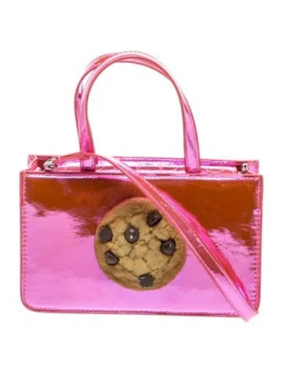 Pre-owned Puppets And Puppets Patent Leather Top Handle Bag In Pink