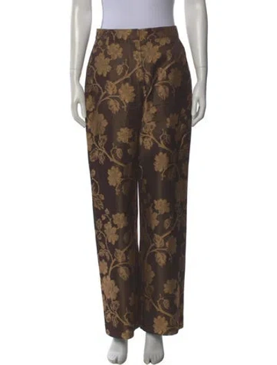Pre-owned Puppets And Puppets Silk Wide Leg Pants In Gray