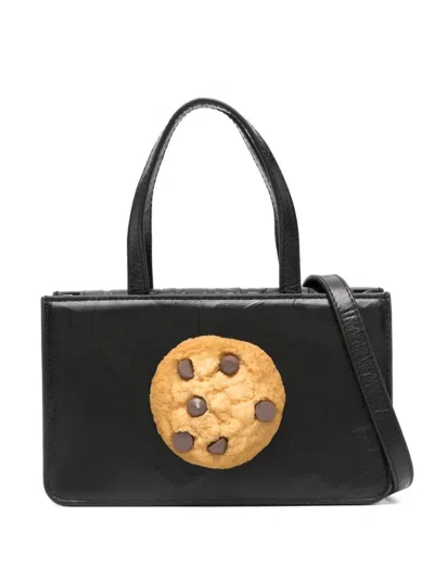 Puppets And Puppets Small Cookie Tote Bag In Black | ModeSens