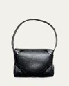 Puppets And Puppets The Pillow Distressed Top-handle Bag In Black