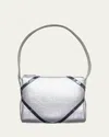 Puppets And Puppets The Pillow Distressed Top-handle Bag In Silver