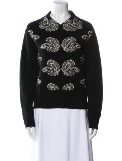 Pre-owned Puppets And Puppets Wool Printed Sweatshirt In Black