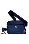 Puppington 3-in-1 Dog Walking Bag With Poop Bags In Navy Blue