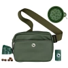 Puppington 3-in-1 Dog Walking Bag With Poop Bags Plus Travel Bowl In Basil Green