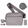 Puppington 3-in-1 Dog Walking Bag With Poop Bags Plus Travel Bowl In Charcoal Gray