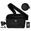 Puppington 3-in-1 Dog Walking Bag With Poop Bags Plus Travel Bowl In Onyx Black
