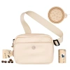 Puppington 3-in-1 Dog Walking Bag With Poop Bags Plus Travel Bowl In Vanilla Cream