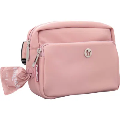 Puppington Walk Star Kit 3-in-1 Dog Walk Bag & Bowl Plus Matching 90 Refill Dog Poop Bags In Pink