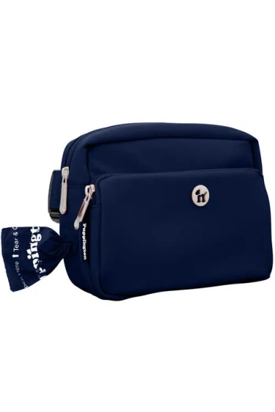 Puppington Walk Star Kit 3-in-1 Dog Walk Bag Plus Matching 90 Refill Dog Poop Bags In Blue