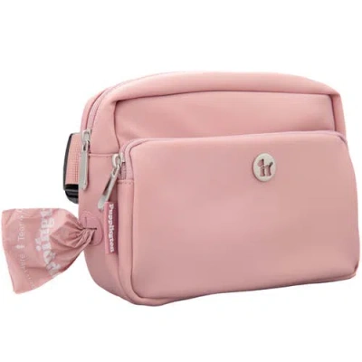 Puppington Walk Star Kit 3-in-1 Dog Walk Bag Plus Matching 90 Refill Dog Poop Bags In Pink