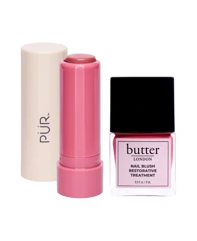 Pur Minerals 2-piece Nail, Lip And Cheek Set In Transparent