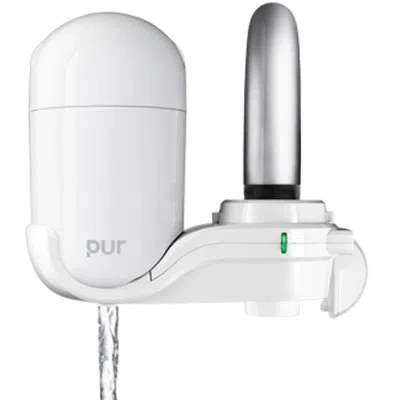 Pür Two Stage Vertical Faucet Mount Filter In White