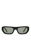 Pura Hinge Black Green Sunglass In Black