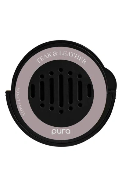 Pura Teak & Leather Car Fragrance Refill In Black