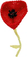 Pura Utz Ssense Exclusive Big Poppy Ear Stick Single Earring In Red