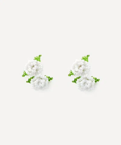 Pura Utz Sterling Silver Double Rose Stud Earrings