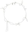 Pura Utz Transparent Multi Bow Necklace In Clear
