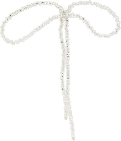 Pura Utz Transparent Sad Bow Ear Stick Single Earring In Clear