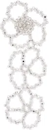 Pura Utz Triple Flower Ear Stick Single Earring In Silver