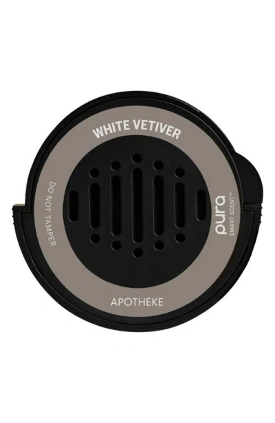 Pura X Apotheke White Vetiver Car Fragrance Refill In Black