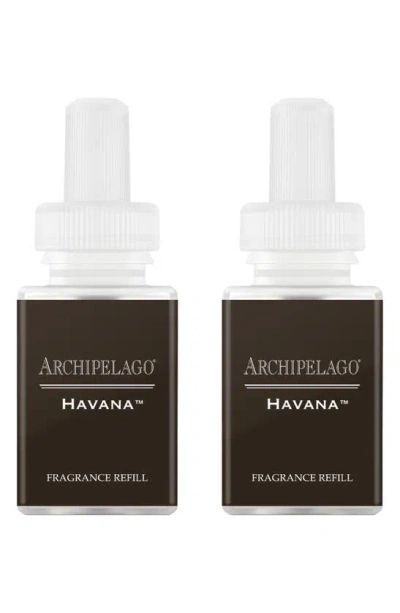 Pura X Archipelago Palm Beach 2-pack Diffuser Fragrance Refills In Havana