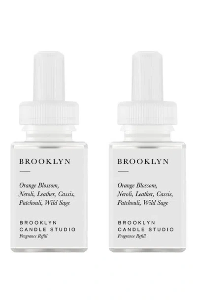 Pura X Brooklyn Candle Studio 2-pack Diffuser Fragrance Refills In White