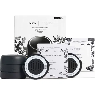 Pura X Brooklyn Candle Studio Pro Car Diffuser Set $90 Value In Black
