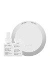 Pura X Brooklyn Candle Studio Santorini & Sunday Morning  4 Smart Fragrance Diffuser & Refill Set In White