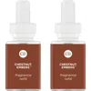 Pura X Capri Blue Chestnut Embers 2-pack Smart Fragrance Diffuser Refills In Chestnut Embers
