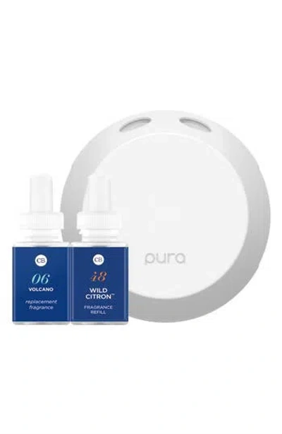 Pura X Capri Blue  4 Smart Fragrance Diffuser Set In Gold