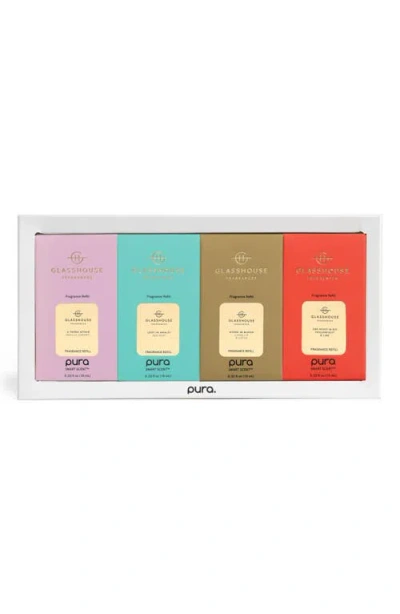 Pura X Glasshouse 4-pack Home Diffuser Fragrance Refill $84 Value In Multi