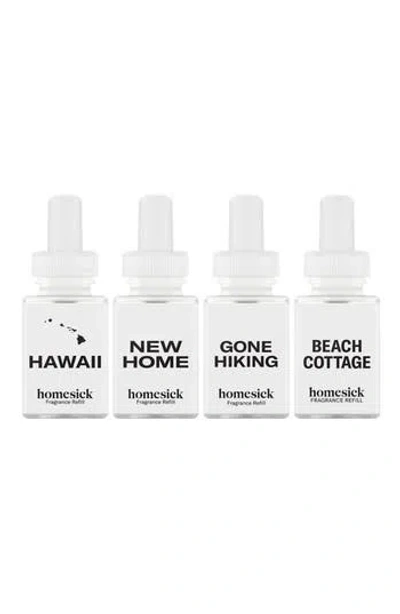 Pura X Homesick 4-pack Assorted Fragrance Refills In White