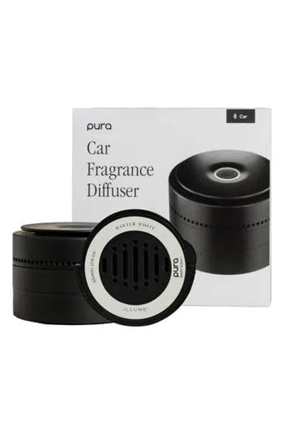 Pura X Illume Winter White Car Fragrance Diffuser Set In Black